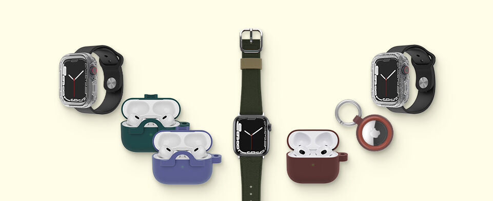 Collection of smartwatch cases and bands