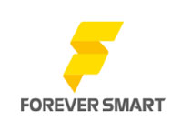Yellow logo with 'Forever Smart' text on a white background
