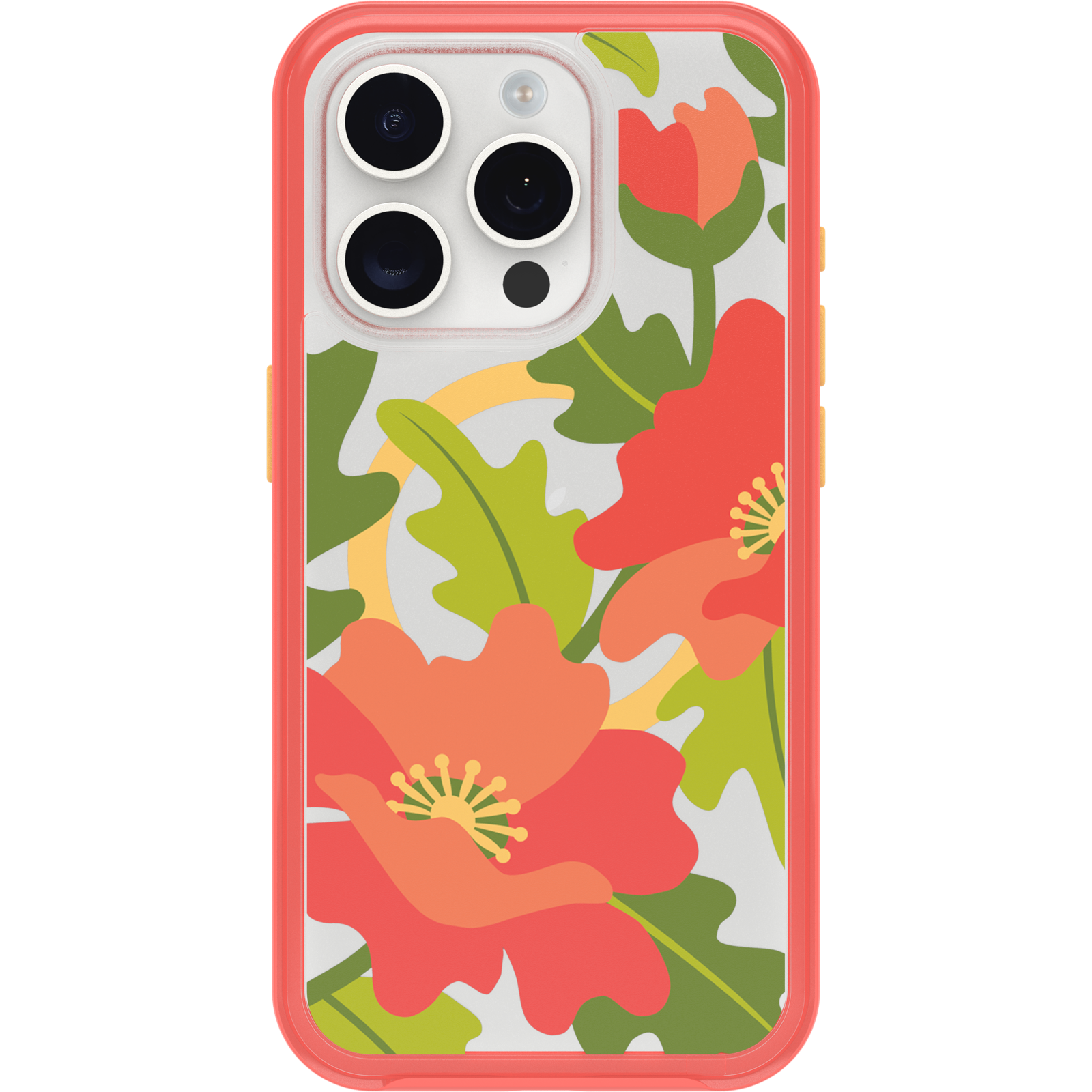 iPhone 15 Pro Symmetry Series Clear Case for MagSafe Fluttering Flora - Image 28223