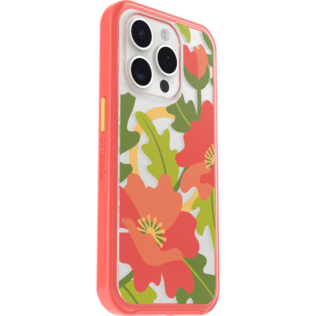 iPhone 15 Pro Symmetry Series Clear Case for MagSafe Fluttering Flora - Image 28224