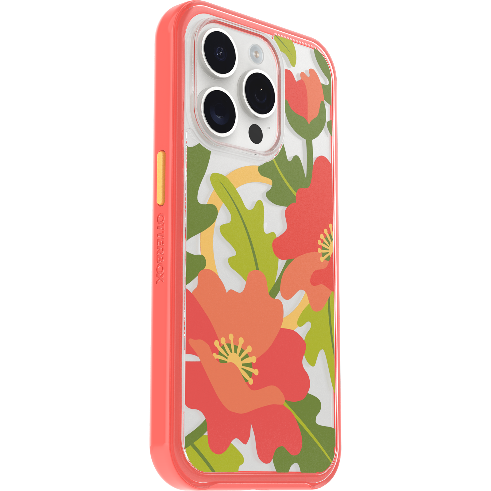 iPhone 15 Pro Symmetry Series Clear Case for MagSafe Fluttering Flora - Image 28224