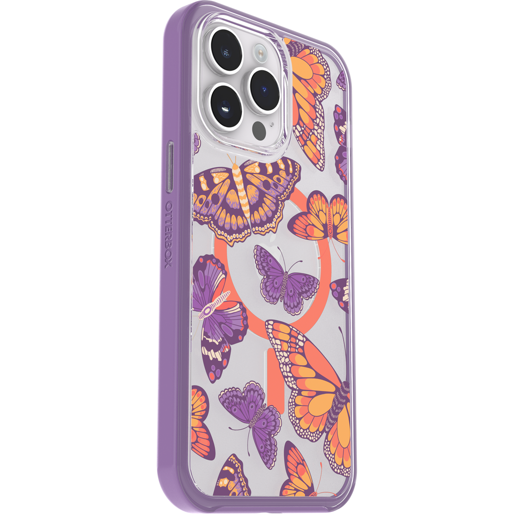 iPhone 14 Pro Max Symmetry Series Clear Case for MagSafe Fluttering Flora - Image 28882
