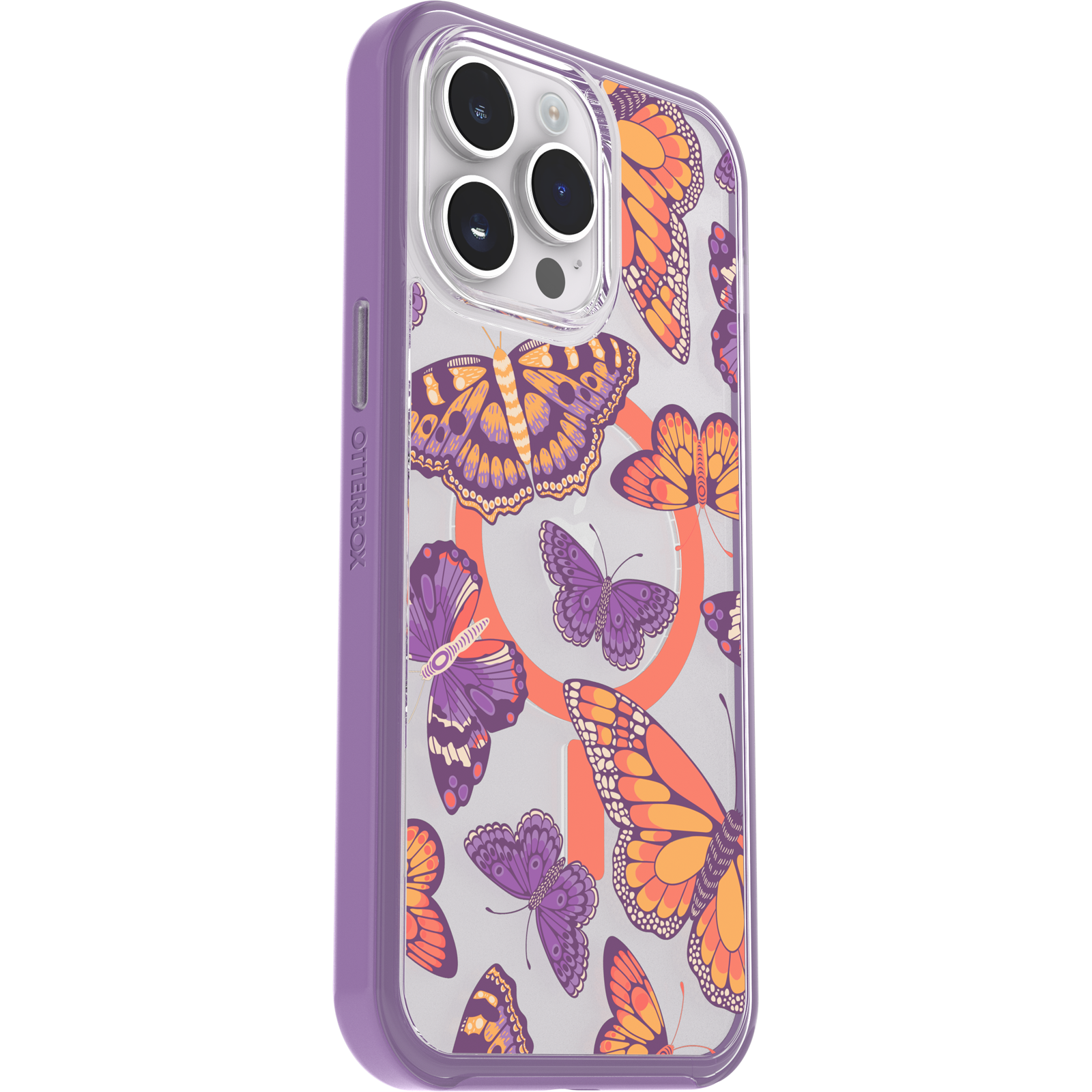 iPhone 14 Pro Max Symmetry Series Clear Case for MagSafe Fluttering Flora - Image 28882