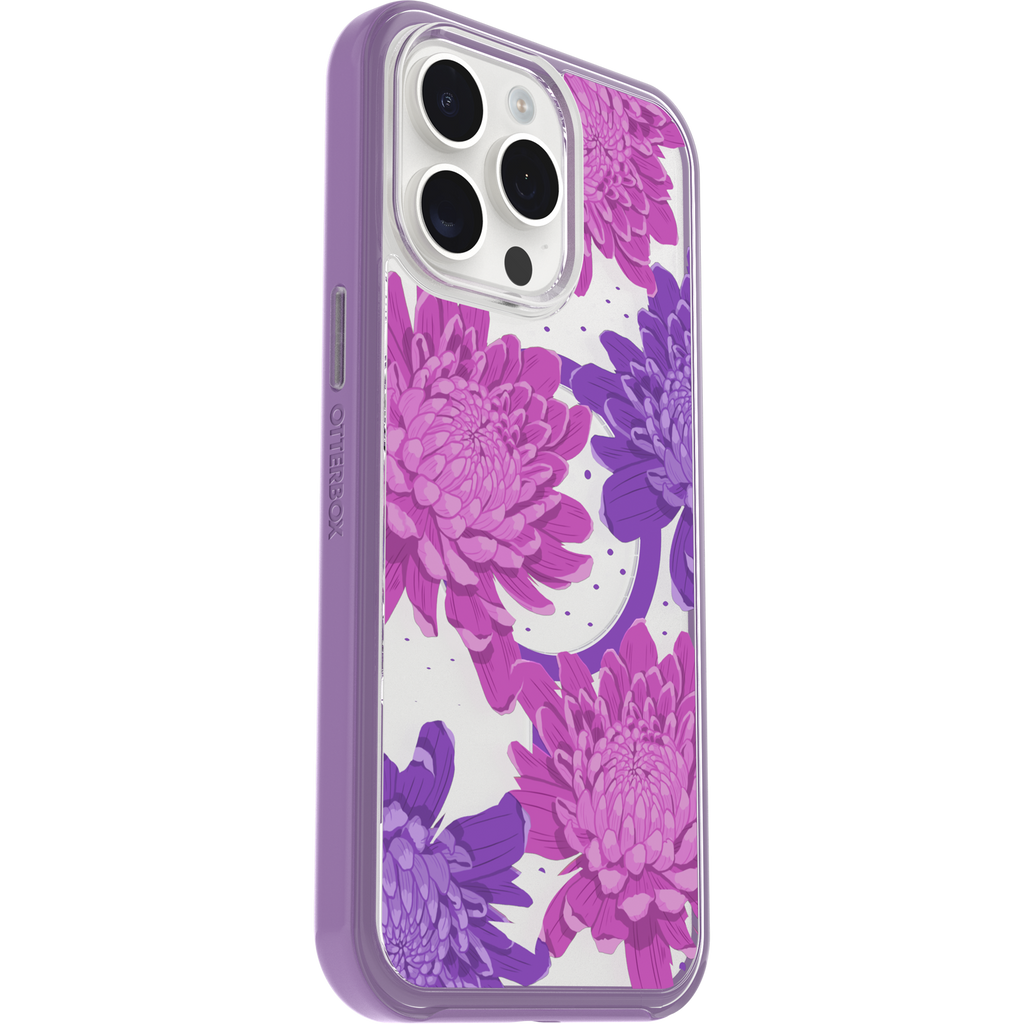 iPhone 15 Pro Max Symmetry Series Clear Case for MagSafe Fluttering Flora - Image 28300