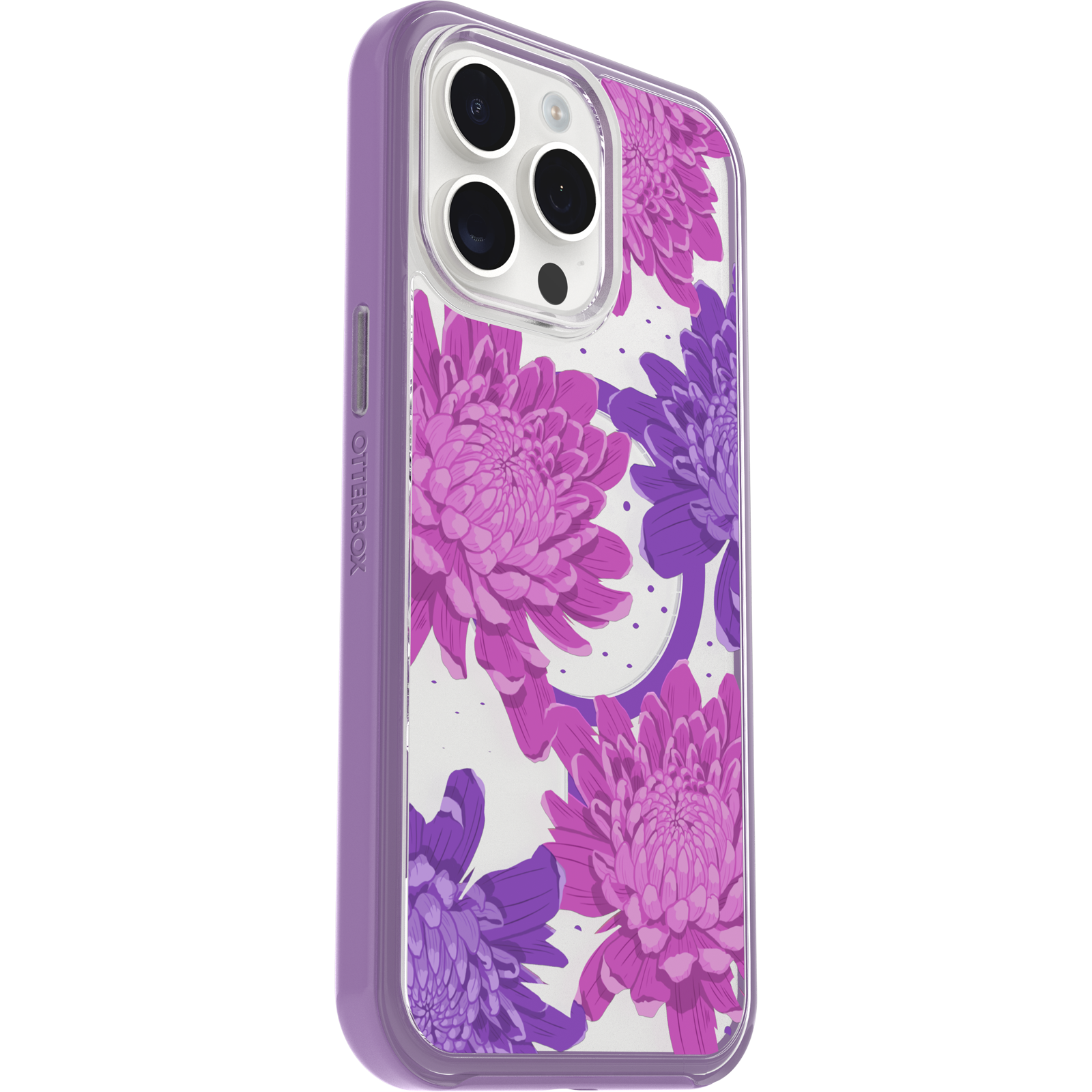 iPhone 15 Pro Max Symmetry Series Clear Case for MagSafe Fluttering Flora - Image 28300