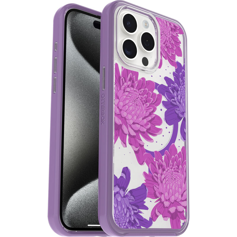 product image 1 - iPhone 15 Pro Max Case Symmetry Series Clear for MagSafe Fluttering Flora
