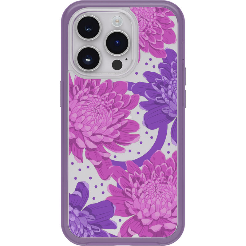 product image 2 - iPhone 14 Pro Case Symmetry Series Clear for MagSafe Fluttering Flora