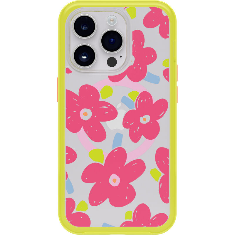 product image 2 - iPhone 14 Pro Case Symmetry Series Clear for MagSafe Fluttering Flora