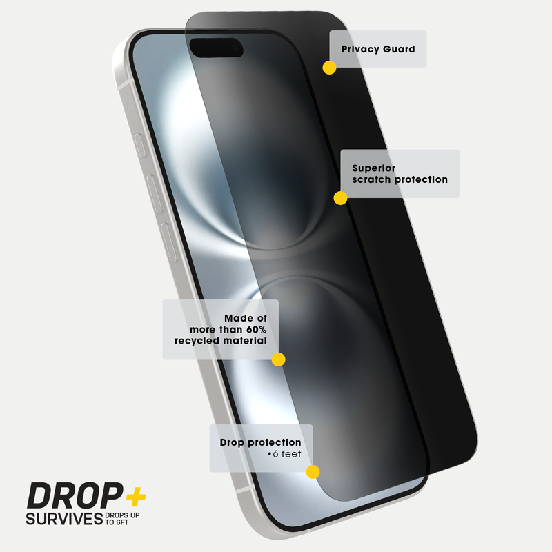 product image 3 - iPhone 16 Pro Screen Protector Premium Pro Glass Privacy Guard