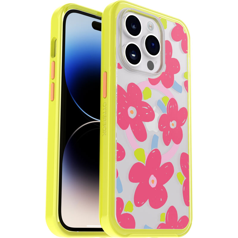 product image 1 - iPhone 14 Pro Case Symmetry Series Clear for MagSafe Fluttering Flora