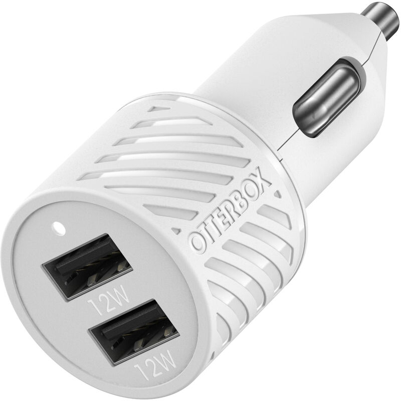 product image 2 - Lightning to USB-A Dual Port Car Charging Kit, 24W Combined 