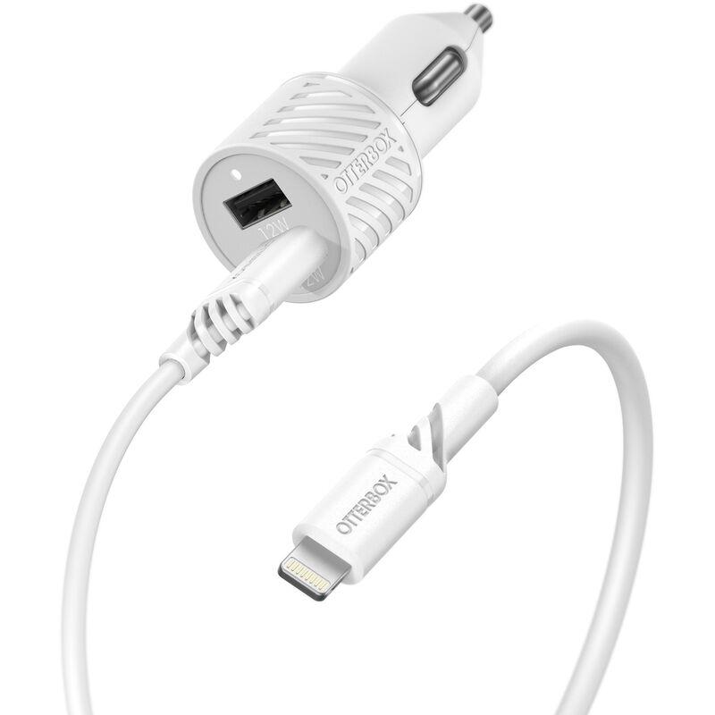 product image 1 - Lightning to USB-A Dual Port Car Charging Kit, 24W Combined 