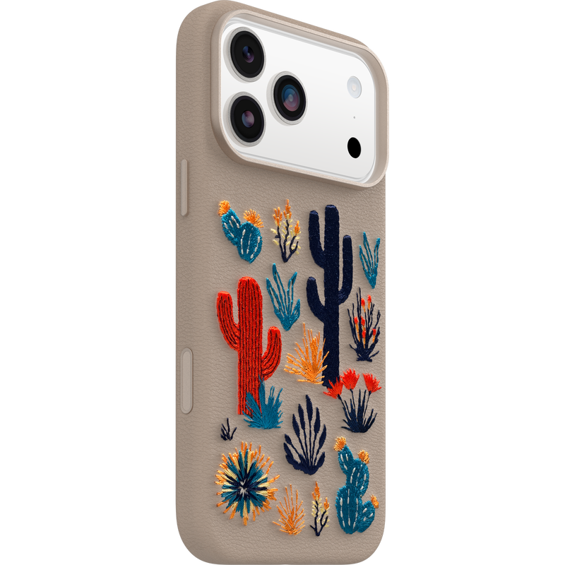 product image 2 - iPhone 17 Pro Max Case Symmetry Series Cactus Leather Embroidery