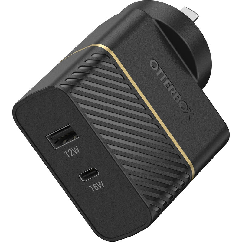 product image 1 - USB-C and USB-A Dual Port (Type I) Fast Charge Wall Charger