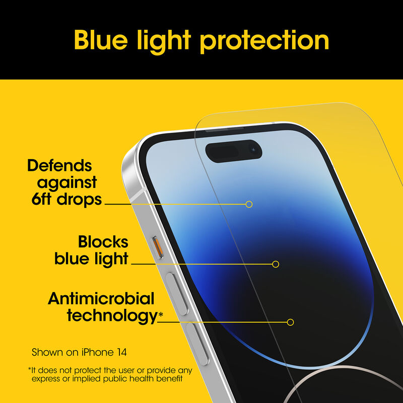 product image 4 - iPhone 15 Plus Screen Protector Premium Pro Glass Blue Light