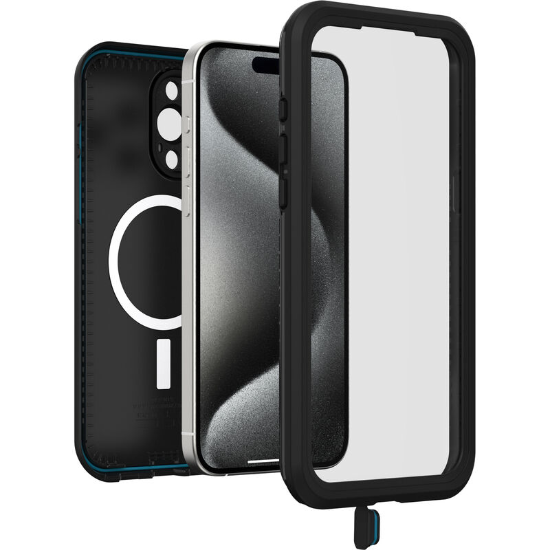 Black Waterproof iPhone 15 Pro Case
